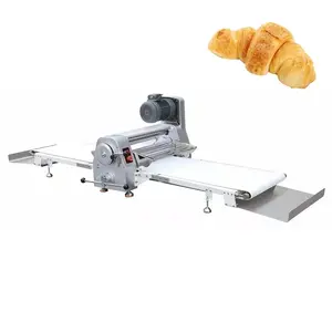 Peralatan rol adonan atas meja listrik kualitas tinggi mesin Pastry tipe berdiri sheeter adonan roti Croissant