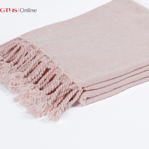 Bán Sỉ Chăn Ném Dệt Kim Dệt Tay Nhiều Màu Chunky Với Chăn Chenille Dày Trang Trí Tua Rua - Product Image 5