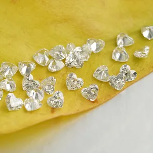 5 * 5毫米心形切割HPHT松散钻石DEF SI实验室创造的钻石