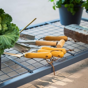 Bacs <span class=keywords><strong>de</strong></span> <span class=keywords><strong>jardin</strong></span> modernes <span class=keywords><strong>gris</strong></span> à grande capacité pour légumes, fleurs et herbes, avec pieds et étagère <span class=keywords><strong>de</strong></span> rangement - Product Image 6