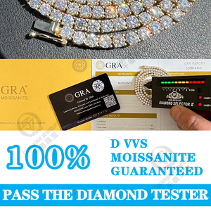 Chaîne Tennis de Luxe en Moissanite Couleur D VVS, Argent Sterling 925, 3mm, Bracelet Tennis GRA, Bijoux Hip-Hop, Expédition Rapide depuis les États-Unis - Product Image 3