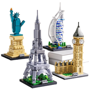 YILI Set di Costruzioni Educative Personalizzate, Modelli di Architetture Mondiali, Mini Set di Costruzioni in Plastica ABS, Giocattolo Fai-da-Te in Scala 1:12 - Product Image 1