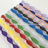 Usine de Guangzhou, tiges décoratives en acrylique torsadées colorées personnalisées, bâtonnets en plastique en spirale PMMA pour l'artisanat et l'éclairage DIY