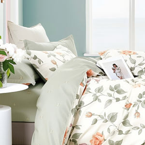 Nouvelle Parure de Couette en Coton à Motifs Végétaux de Style Européen Écologique 3 Pièces 200TC Livraison Rapide - Product Image 2