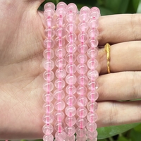 Perles Rondes en Gros d'Améthyste Naturelle, de Quartz Clair et de Quartz Rose – Pierres de Cristal Naturelles en Gros pour la Fabrication de Bijoux DIY
