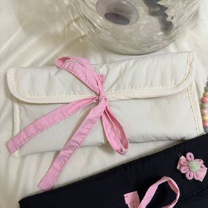 Ballet-style girly pencil case, large capacity storage <b>bag</b>, cute and <b>sweet</b> pencil case with bow, stationery <b>bag</b>, stationery - Product Image 3