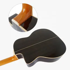 Guitare Gypsy <span class=keywords><strong>Jazz</strong></span> Aiersi Faite à la Main, Instrument à Cordes <span class=keywords><strong>Manouche</strong></span> Blues, Finition Brillante, Table en Épicéa Massif, Corps en Palissandre, Trou en D - Product Image 3