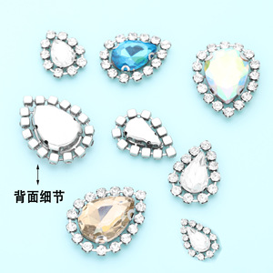 Teardrop Glass Rhinestone Flatback DIY Jewelry Accessories Multi Color For Clothing Shoes <b>Bags</b> <b>Hats</b> Wedding Dress - Product Image 2