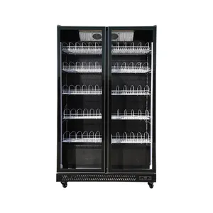 Equipamento de refrigeração vertical com logotipo de impressão grátis para refrigeradores de bebidas, refrigeradores e refrigeradores, porta de vidro, refrigeradores e refrigeradores