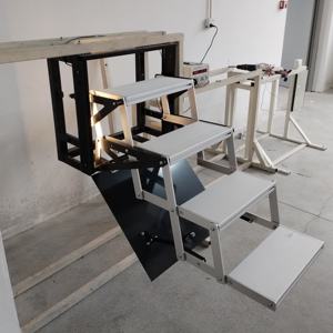 Tytxrv อุปกรณ์เสริมสำหรับคาราวาน RV พร้อมไฟ LED บันไดสเตนเลสพับได้แบบแมนนวล/ไฟฟ้า4ขั้น - Product Image 2