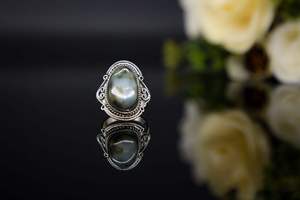 Bague pour femme en opale naturelle, pierre de naissance de juin, faite à la main en argent sterling 925, bijou vintage de marque indienne, sertie clos - Product Image 4