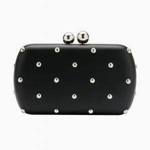 Borsa da Sera con Chiusura a Scatto <span class=keywords><strong>e</strong></span> Perline per Donne, Pochette <span class=keywords><strong>Nera</strong></span> da Festa, Elegante Borsa Quadrata <span class=keywords><strong>Bianca</strong></span> a Tracolla per Matrimoni <span class=keywords><strong>e</strong></span> Banchetti - Product Image 3