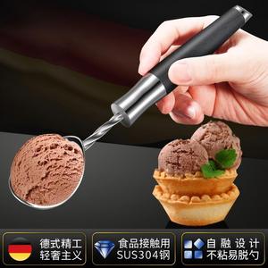 304 Stainless Steel Ice Cream Spoon Spring-loaded Multi-functional Fruit Scoop Household Watermelon Scoop - Product Image 5
