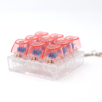 Porte-clés mécanique LED à prix d'usine, avec logo personnalisé, anneau de clavier anti-stress DIY