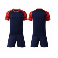 Maillot de football imprimé par sublimation 3D, personnalisable avec nom et numéro brodés, manches courtes, séchage rapide, respirant, 100% polyester, club, été