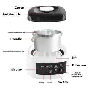 Venda quente Multi-função Dupla Temperatura Display <span class=keywords><strong>Wax</strong></span> Bean Aquecedor Casa Rápida Cabelo Remoção Tool Kit Cera Elétrica Aquecedor Máquina - Product Image 3