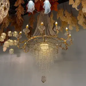 Luci di cristallo Layout della sala per matrimoni oggetti di scena sala pendente luce decorativa lampadario a sospensione disposizione
