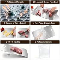 Fabrieksdirect, op maat gemaakte logo 304 roestvrijstalen antibacteriële snijplank, food grade titanium gecoate keukenplank voor deeg