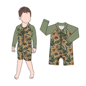 Produttore all'ingrosso di alta qualità del bambino bambino del bambino anteriore con cerniera bottoni a pressione costume da bagno per il nuoto <span class=keywords><strong>e</strong></span> la <span class=keywords><strong>spiaggia</strong></span> che giocano - Product Image 4