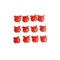 Perles en verre artisanales en forme d'animaux avec trous, mini accessoires animaux