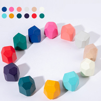 Vente directe d'usine - Jouets d'empilage arc-en-ciel - Blocs de construction en bois - Pierres d'équilibre Montessori pour enfants de 5 à 7 ans - Style moderne