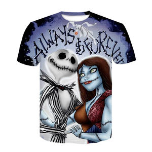 Fitspi Nightmare Before Christmas Jack Halloween <span class=keywords><strong>T</strong></span> <span class=keywords><strong>Shirt</strong></span> film <span class=keywords><strong>Horror</strong></span> magliette Anime stampate in 3d uomo donna maglietta estiva - Product Image 4