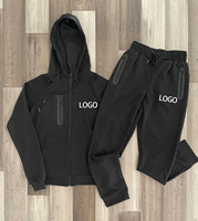 Bán Buôn Mens Mồ Hôi Phù Hợp Với Zips 2 Cái Hoodie Set Chạy Bộ Phù Hợp Với Công Nghệ Lông Cừu Theo Dõi Phù Hợp Với Biểu Tượng Tùy Chỉnh Áo Khoác Tracksuit Cho Nam Giới +