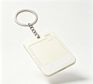 Transparent Acrylic Photo Keychain Rectangular Snap-in Key Ring Custom <b>Picture</b> Frame Pendant - Product Image 4