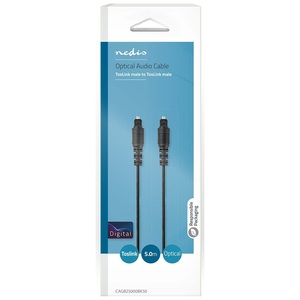 Cable de audio óptico Toslink macho a Toslink macho, conexión de audio digital de alta velocidad de 5m para cine en casa y dispositivos de audio - Product Image 3