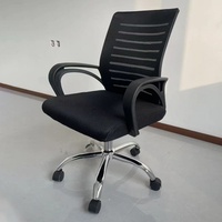 Chaise de bureau ergonomique pivotante professionnelle en maille noire respirante avec fonctions de confort, chaise de bureau exécutive pour ordinateur