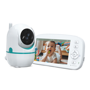 5 pouces 1000ft Audio bidirectionnel 5000mAh batterie <span class=keywords><strong>Babyphone</strong></span> alimentation alarme VOX bébé moniteur avec pleurer alarme berceuses cadeaux nouveau-nés - Product Image 1