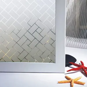 Lapisan Jendela Kaca Dekorasi Lekat Statis PVC Film Privasi untuk Windows