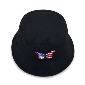 Chapeau Bob Unisexe Pliable de Qualité Supérieure avec Broderie Papillon en Coton, Chapeau de Pêche Panama pour Adultes, Style Décontracté - Product Image 5