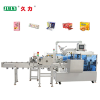 Machine d'emballage entièrement automatique à haute vitesse pour cartonnage à la colle thermofusible, 60-80 boîtes/min, pour l'emballage de boîtes de biscuits alimentaires