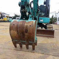 Mini-excavatrice diesel japonaise d'occasion KOBELCO SK35SR de 3,5 tonnes avec moteur Kobelco, boîte de vitesses PLC, capacité de la benne de 0,12 m³