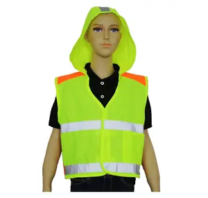 Gilet di sicurezza riflettente ad alta visibilità per bambini ciclismo che corre Sport all'aria aperta per la sicurezza stradale con cappuccio