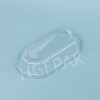 Wegwerp transparante bootvormige PET RPET blister fruitbak van gerecycled plastic voor verse druiven