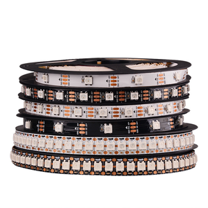 WS2812B 5V 60Leds/M Blanco Negro Cobre PCB Direccionable <span class=keywords><strong>SMD5050</strong></span> Pixel <span class=keywords><strong>RGB</strong></span> Tira de <span class=keywords><strong>LED</strong></span> con <span class=keywords><strong>IP20</strong></span> Control remoto para Club - Product Image 2
