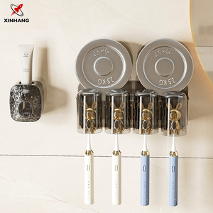 Portaspazzolini Xinhang con <span class=keywords><strong>ventosa</strong></span>, porta spazzolini da parete con dispenser per dentifricio - Product Image 5
