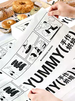 Feuilles de papier sulfurisé personnalisées imprimées quadricolore en offset, en pâte recyclée, pour l'emballage alimentaire du pain, des gâteaux, des pâtisseries et des snacks
