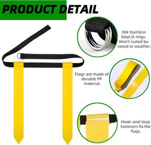 Cinturones Ajustables, Impermeables, Ecológicos y Duraderos para Fútbol Americano con Banderas, para Conjunto de Fútbol Americano con Banderas - Product Image 2