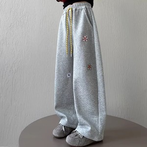 <span class=keywords><strong>Pantaloni</strong></span> Larghi in Pile con Stampa e Rivestimento in PU alla Moda per Ragazze delle Scuole Medie, Nuovo Stile Autunno Inverno 2025 per Bambini - Product Image 3