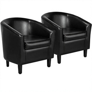 Ensemble de fauteuils d'appoint modernes Wayon en velours bleu sarcelle, fauteuil confortable à dossier haut avec table d'appoint pour salon, chambre et salle à manger - Product Image 4