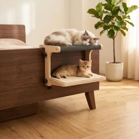 Repose-chaussons pour chat sur fenêtre, lit pour chat, canapé, meubles en bois pour animaux de compagnie, hamac flottant pour chat, étagère pour chat sur fenêtre, lit pour chat sur fenêtre