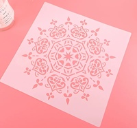 Nouveaux pochoirs mandala découpés au laser de 30x30 cm et grands pochoirs de 50x50 cm pour la peinture murale et les pochoirs pour sols en plastique DIY