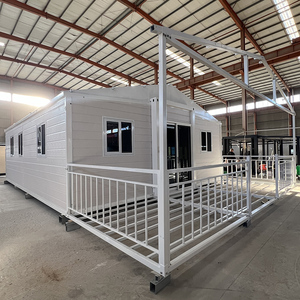 Maisons en conteneur portable extensible préfabriquées Villa pliante à double aile de 3 pièces de 40 pieds et 20 pieds Tailles <span class=keywords><strong>Bureau</strong></span> de construction en acier 5 - Product Image 1