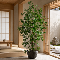 Arbre en bambou artificiel de 1,2 m à 2,4 m, plante en plastique, décoration de mariage, écologique, durable, ensemble multi-pièces pour la maison, l'hôtel, le bar