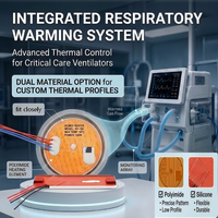 Película Calefactora de Poliimida Kapton para Ventilador Personalizada con Conector Protector Térmico NTC para Dispositivos Respiratorios Médicos