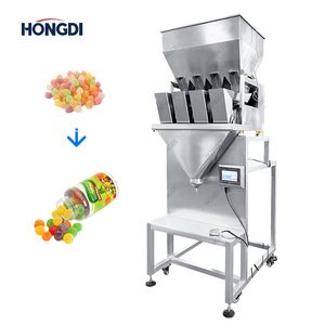 เครื่องบรรจุเม็ดแบบกึ่งอัตโนมัติควบคุมด้วย PLC แบบ 4 หัวชั่งน้ำหนักเชิงเส้น พร้อมระบบป้อนแบบสั่นสะเทือน สำหรับบรรจุภัณฑ์พลาสติกบรรจุอาหาร ขนาดเล็ก - Product Image 4