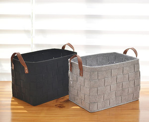 Customized Felt Woven Laundry And Toy Storage Basket